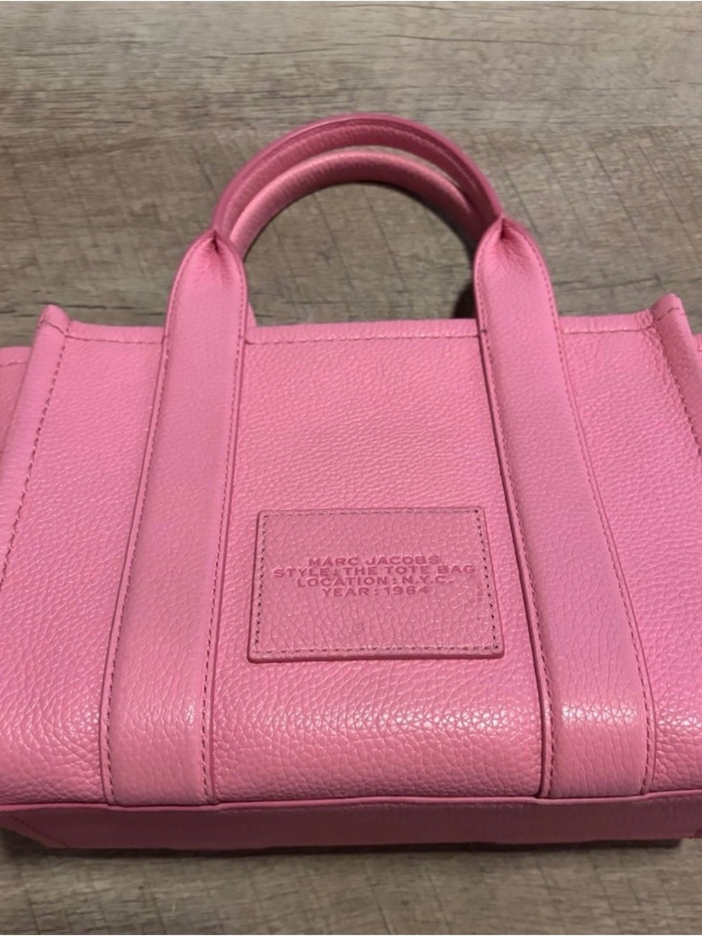 Marc Jacobs Pink Canvas The Tote Bag Small with Strap - Picture 5 of 7